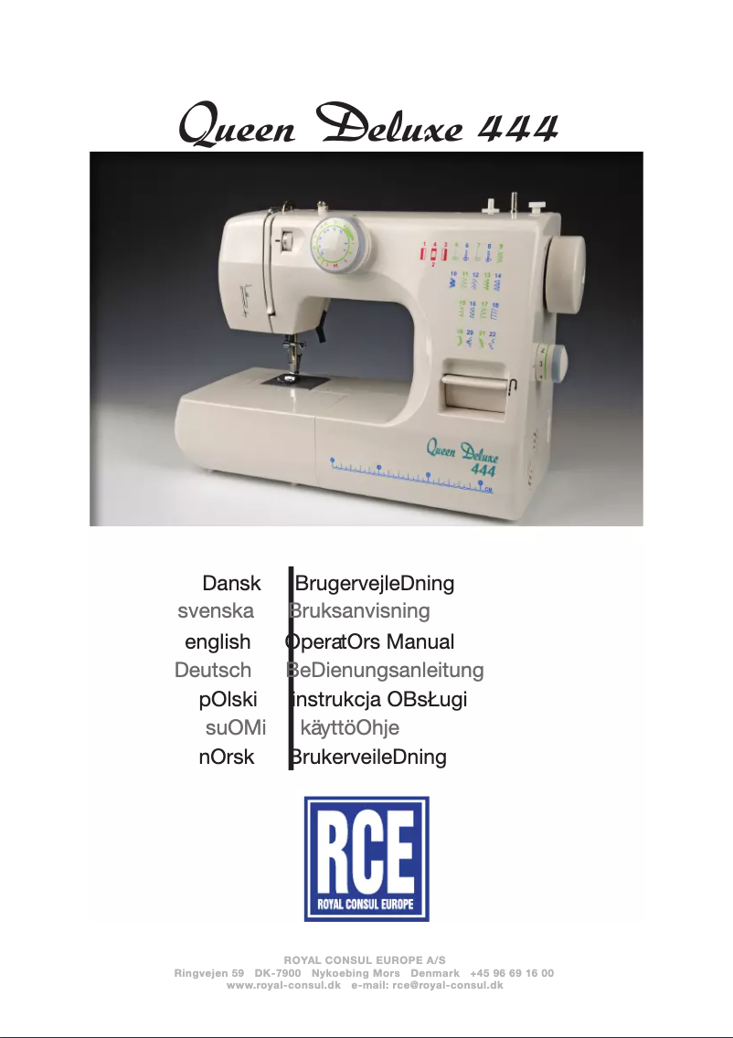 Image de la première page du manuel de l'appareil Queen Deluxe 444