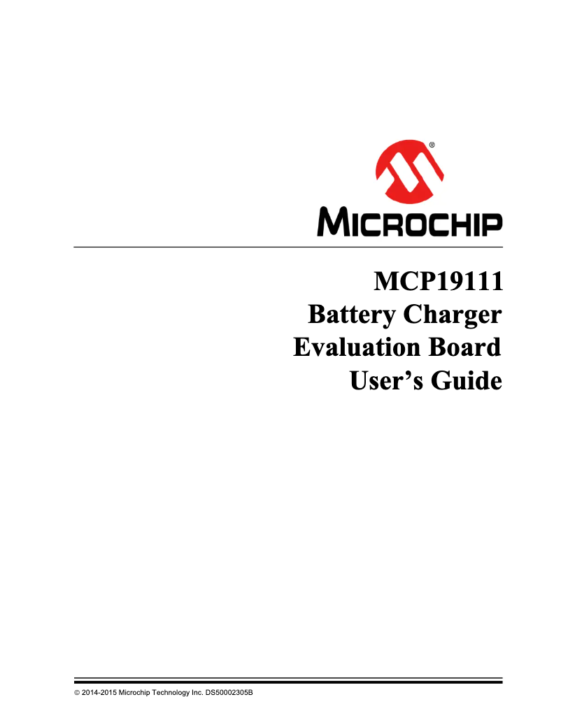 Page 1 de la notice Manuel utilisateur Microchip MCP19111