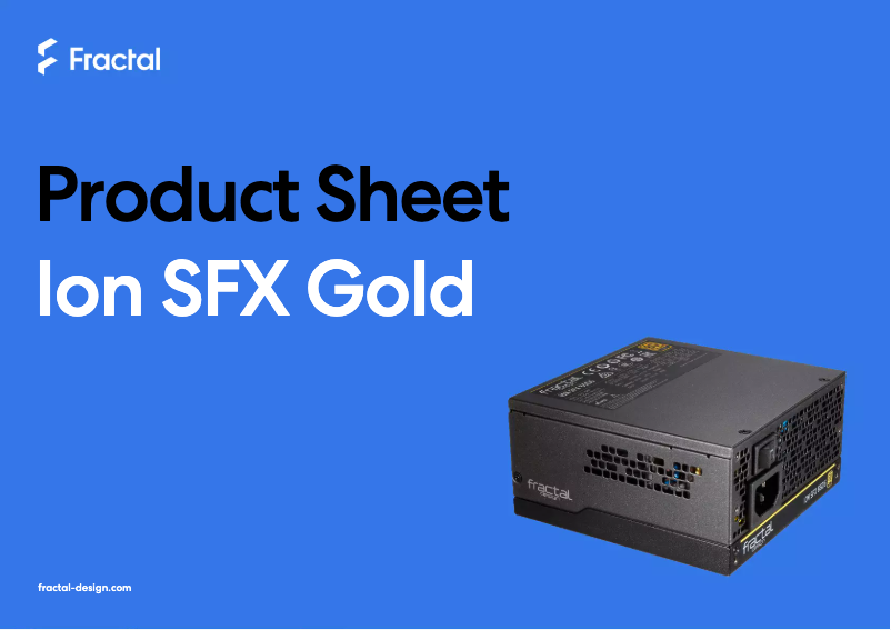 Page 1 de la notice Fiche technique Fractal Design Ion SFX-L Gold