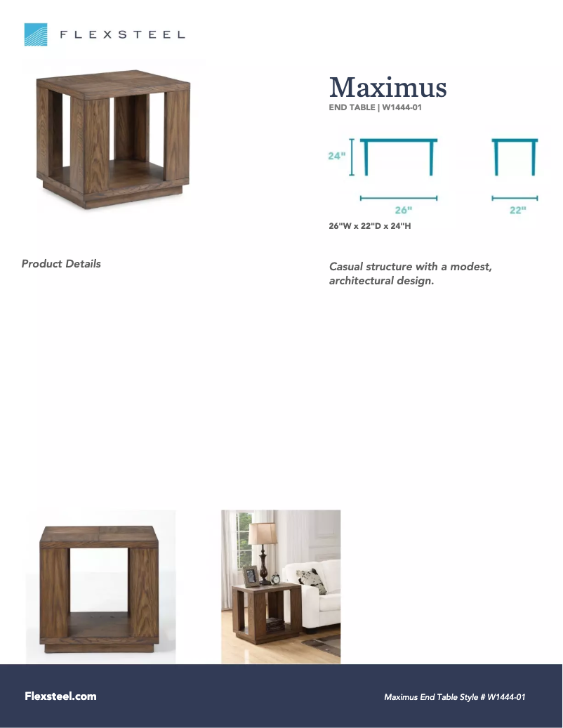 Page 1 de la notice Manuel utilisateur Flexsteel Maximus W1444-01