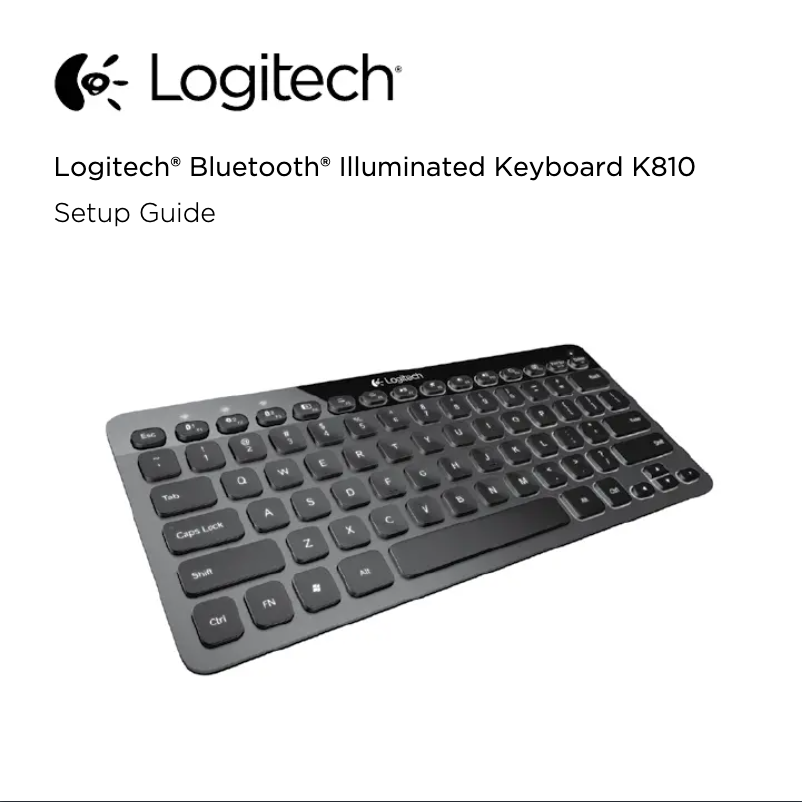 Page 1 de la notice Manuel utilisateur Logitech Illuminated Keyboard K810