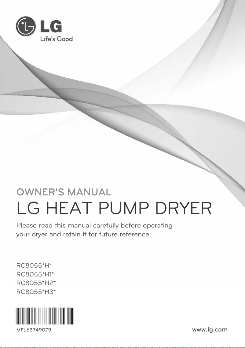 Page n°1 - Manuel utilisateur LG RC8055AH2Z