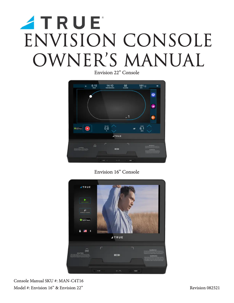 Page 1 de la notice Manuel utilisateur True Envision 22