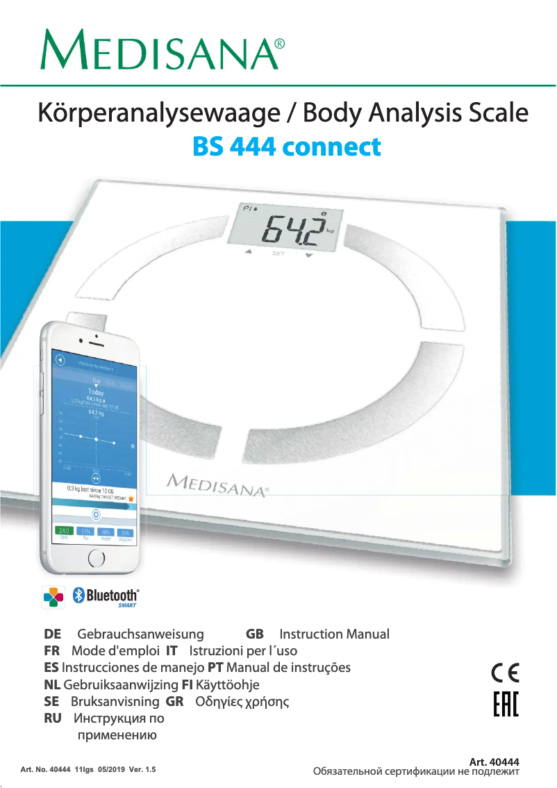 Page n°1 - Manuel utilisateur Medisana BS 444 Connect