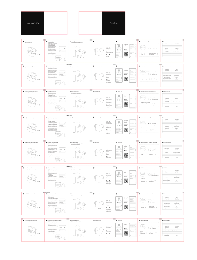Page 1 de la notice Manuel utilisateur Realme Buds Air 5 Pro