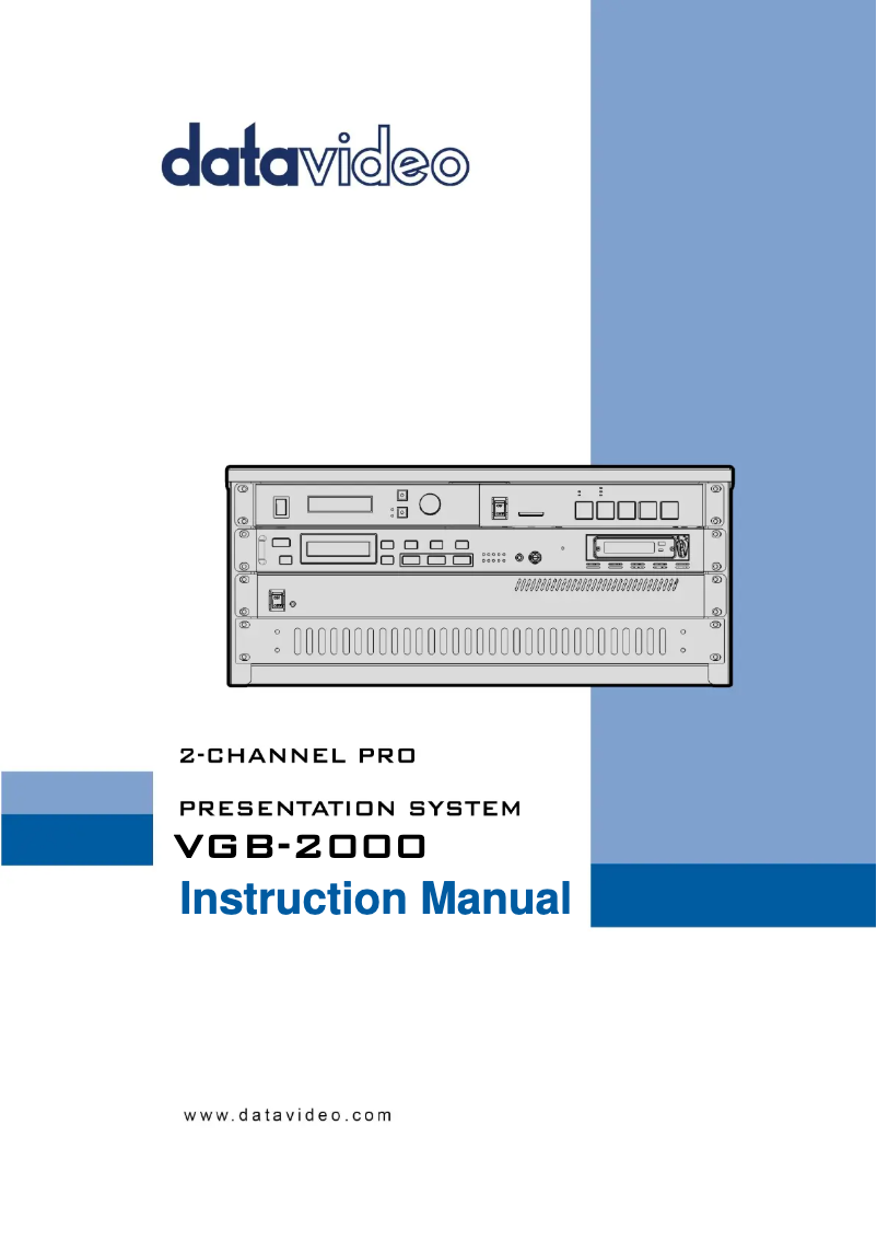 Page 1 de la notice Manuel utilisateur DataVideo VGB-2000