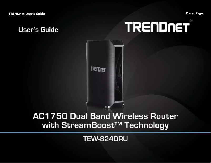 Page 1 de la notice Manuel utilisateur TRENDnet TEW-824DRU