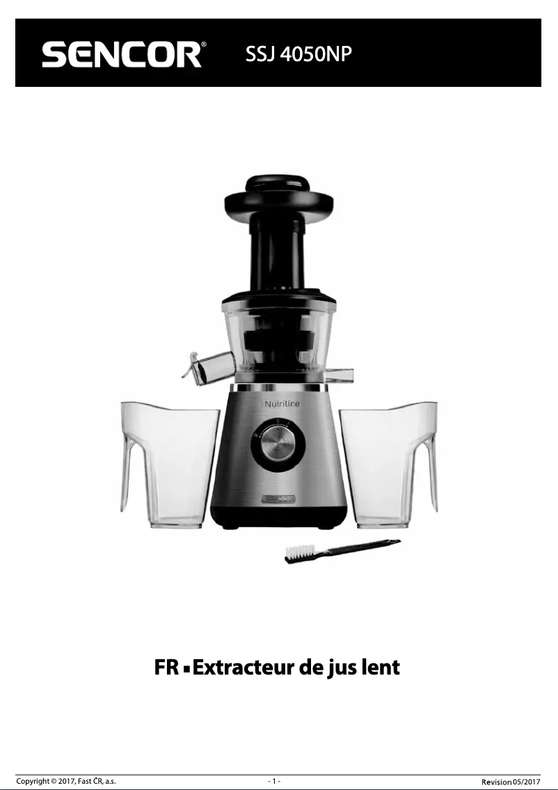 Page n°1 - Manuel utilisateur Sencor SSJ 4050NP