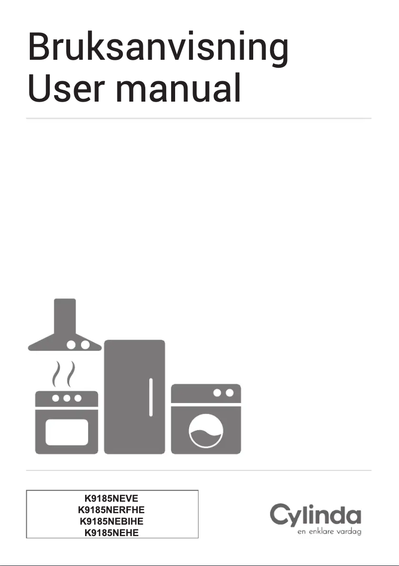 Page 1 de la notice Manuel utilisateur Cylinda K9185NEHE