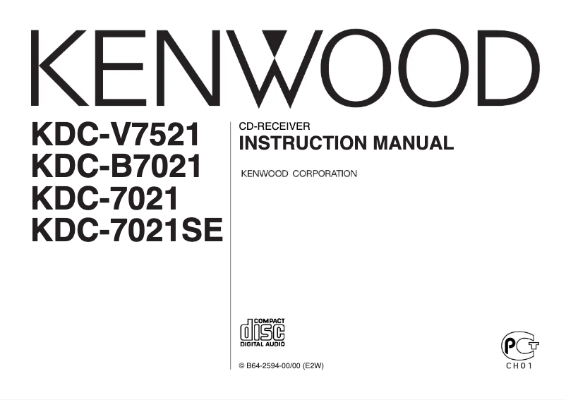 Page 1 de la notice Manuel utilisateur Kenwood KDC-7021SE