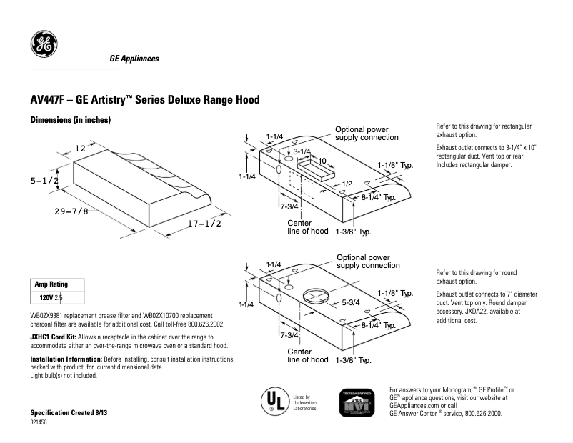 Image de la première page du manuel de l'appareil Artistry AV447FWS