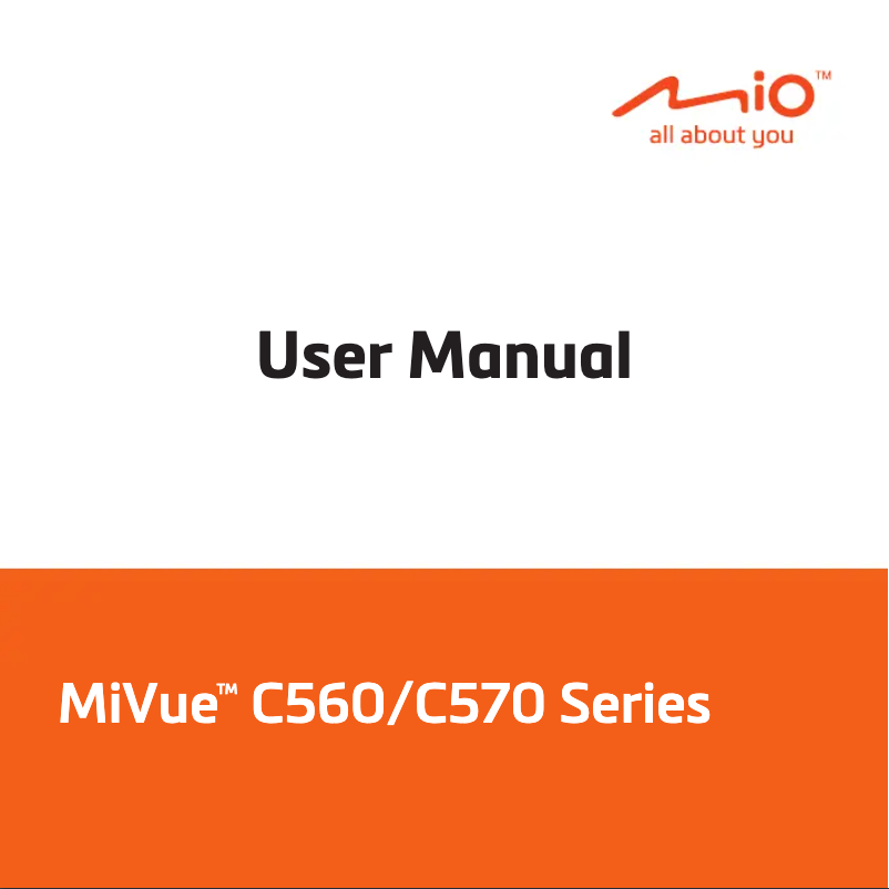 Page n°1 - Manuel utilisateur Mio MiVue C560