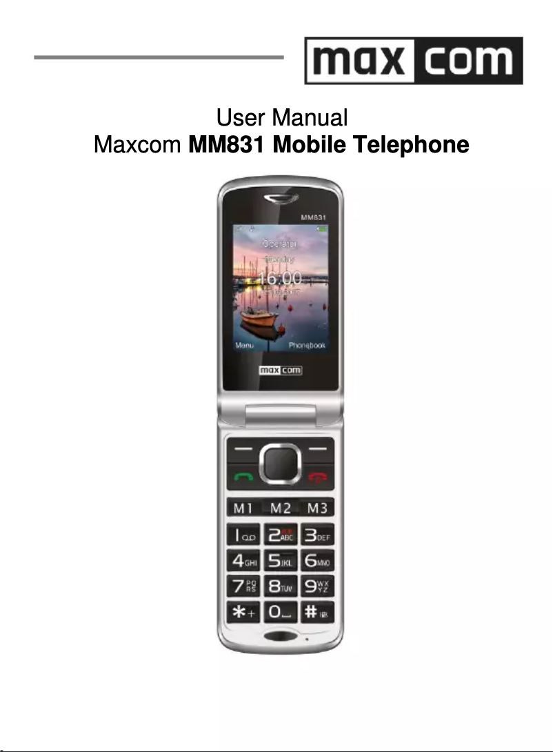 Image de la première page du manuel de l'appareil MM831 3G