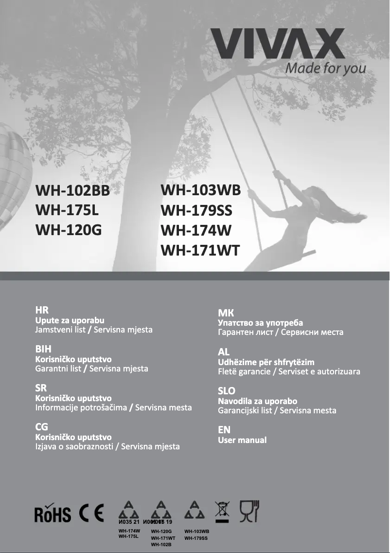 Page n°1 - Manuel utilisateur Vivax WH-175L