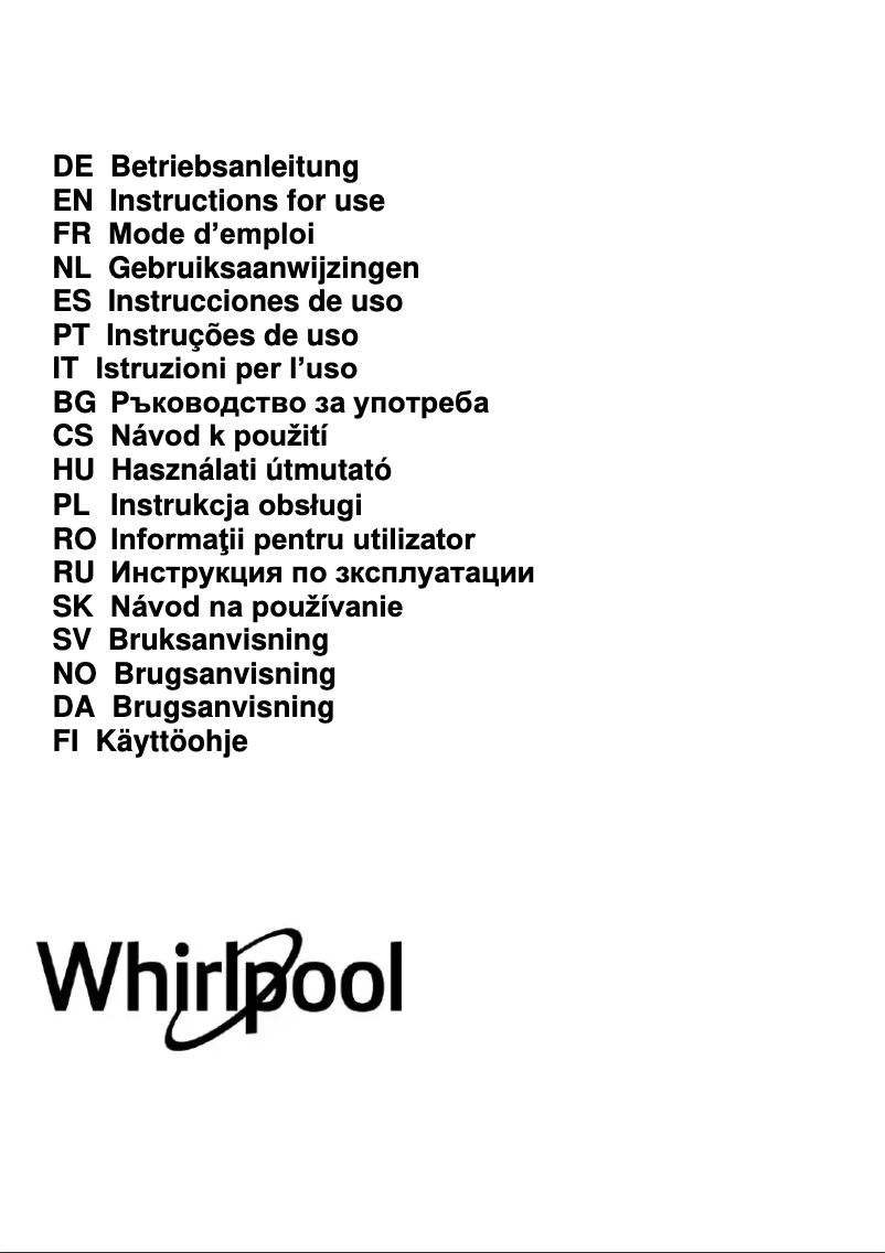 Página 1 del manual Manual de usuario Whirlpool WCN 65 FLX