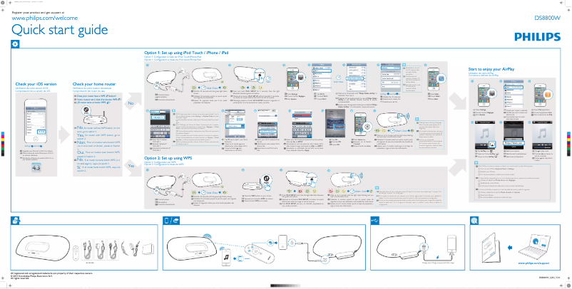 Page 1 de la notice Guide de démarrage rapide Philips Fidelio SoundCurve DS8800W
