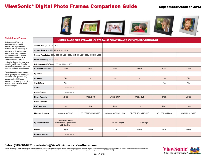 Page 1 de la notice Manuel utilisateur Viewsonic VFD820-50