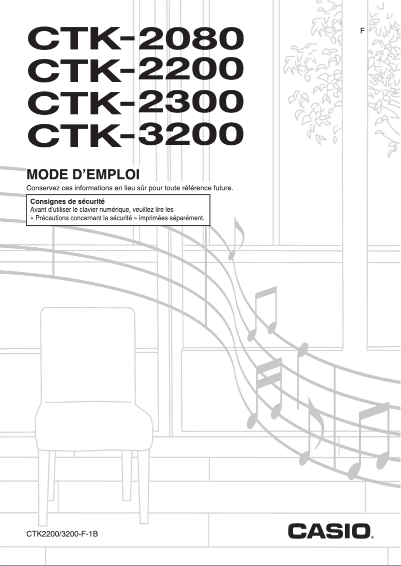 Image de la première page du manuel de l'appareil CTK-2300
