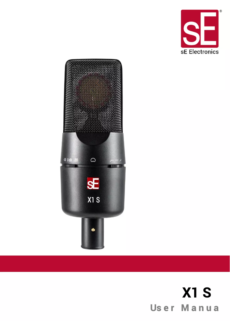 Page 1 de la notice Manuel utilisateur SE Electronics X1 S