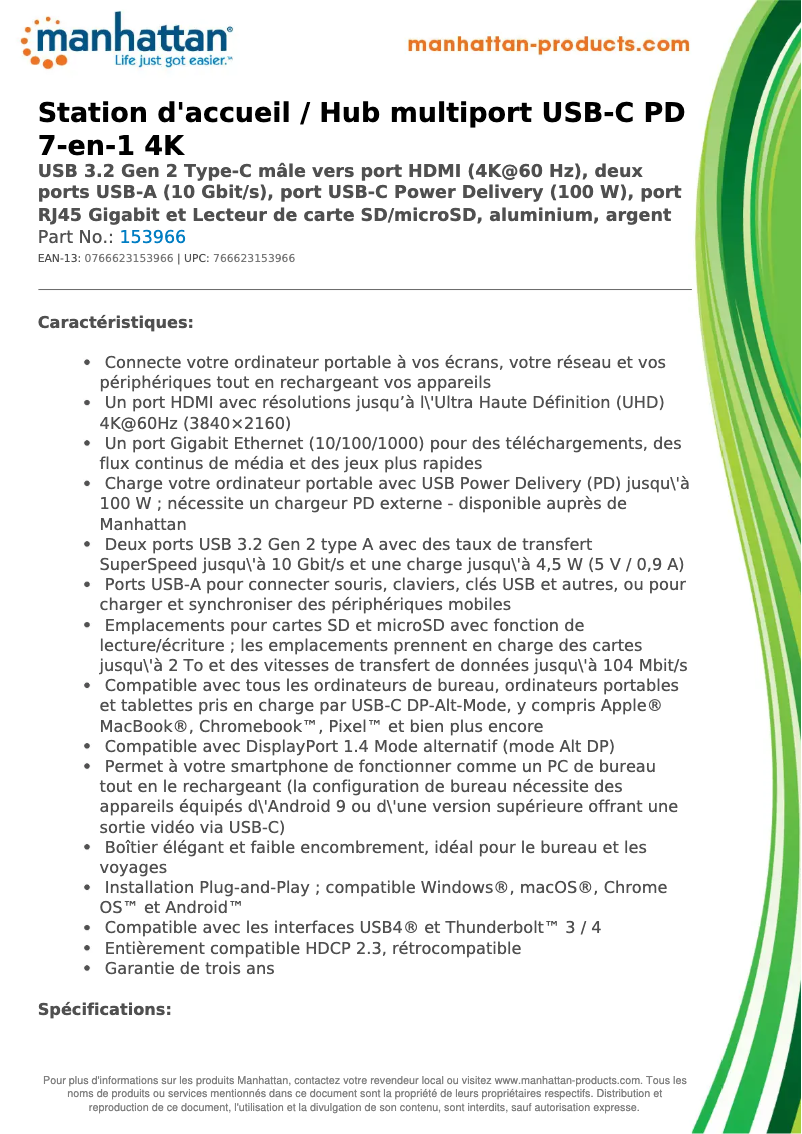 Image de la première page du manuel de l'appareil 153966