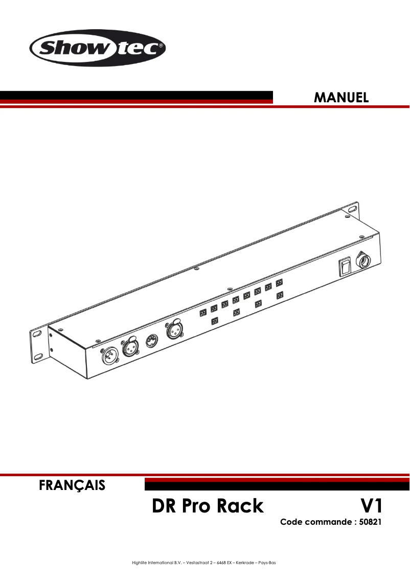 Image de la première page du manuel de l'appareil DR Pro Rack