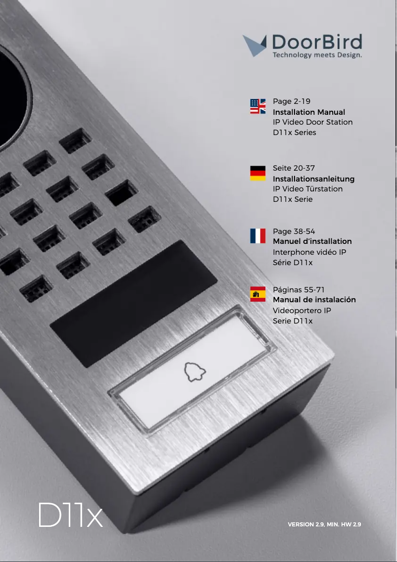 Image de la première page du manuel de l'appareil D1100E
