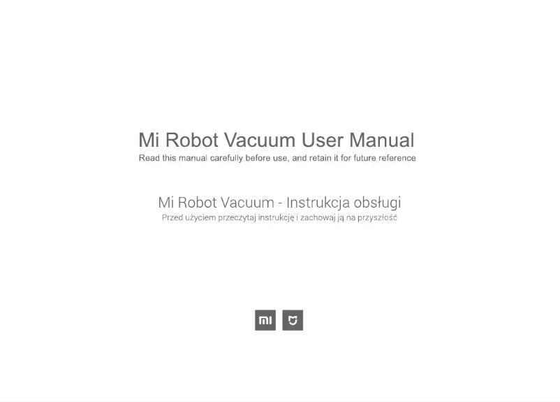 Page 1 de la notice Manuel utilisateur Xiaomi Mi Robot Vacuum