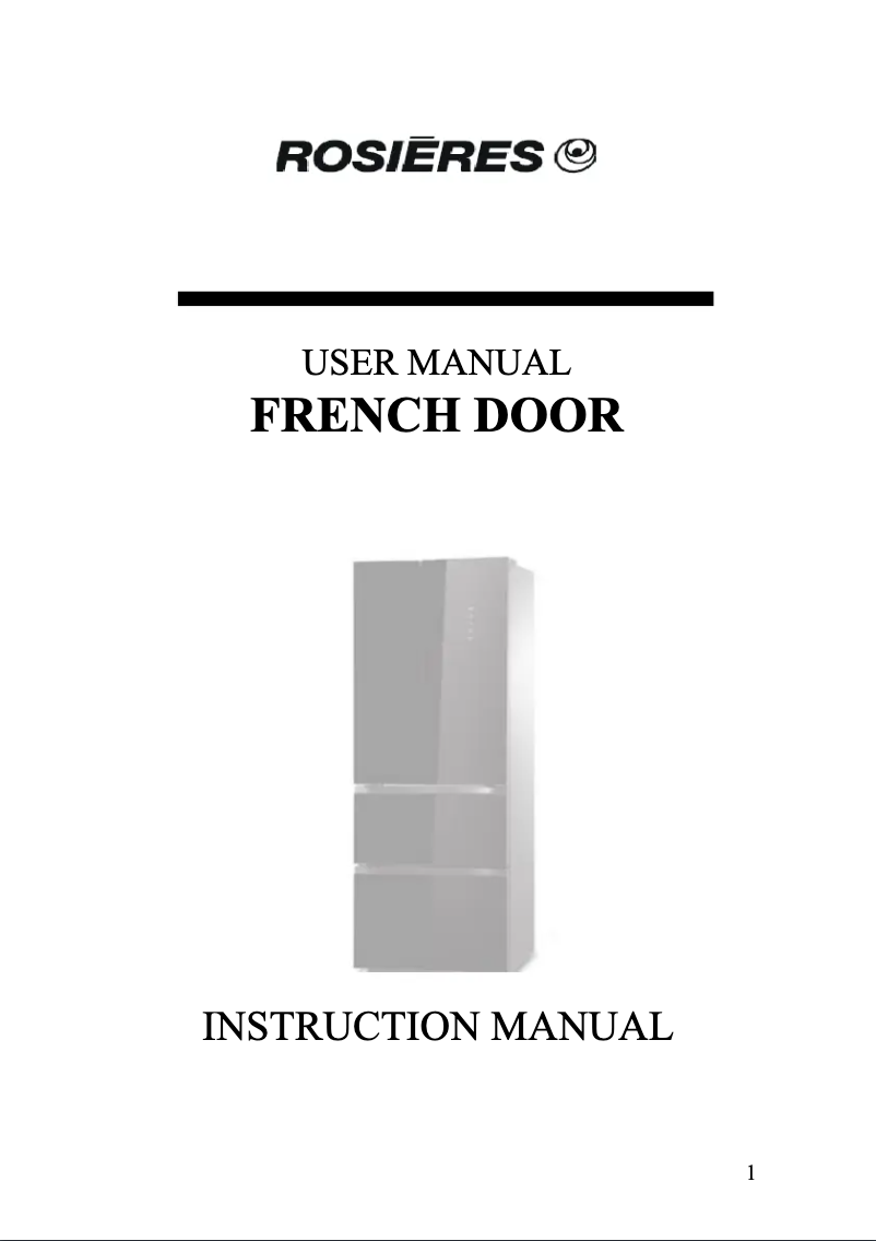 Page 1 de la notice Manuel utilisateur Rosieres RMDN 184 G