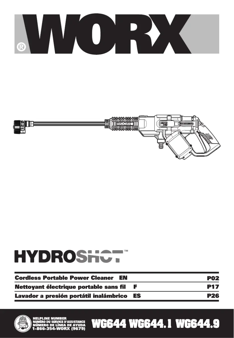 Image de la première page du manuel de l'appareil LeafJet WG585