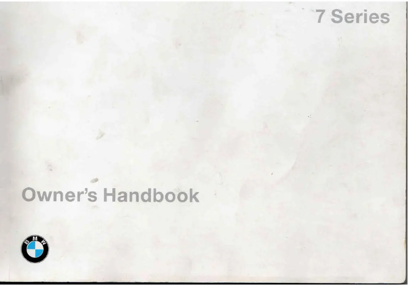 Page 1 de la notice Manuel utilisateur BMW 7 Series E32 (1992)