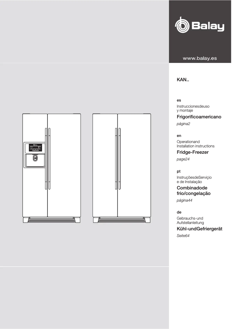 Page n°1 - Manuel utilisateur Balay 3FA6780A