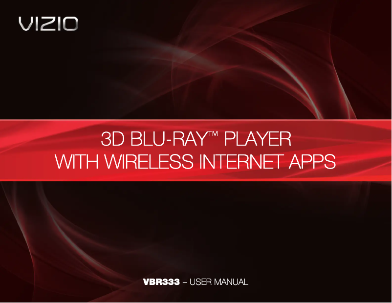 Page 1 of the manual User Manual VIZIO VBR333