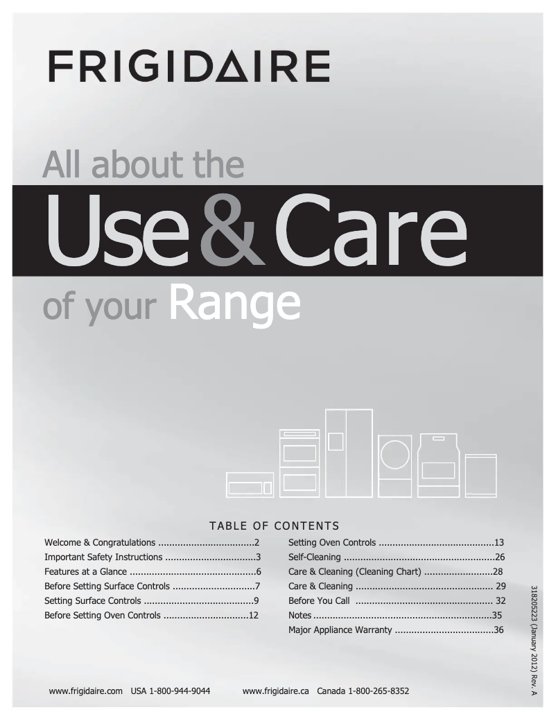 Page n°1 - Manuel utilisateur Frigidaire FGEF306TMB