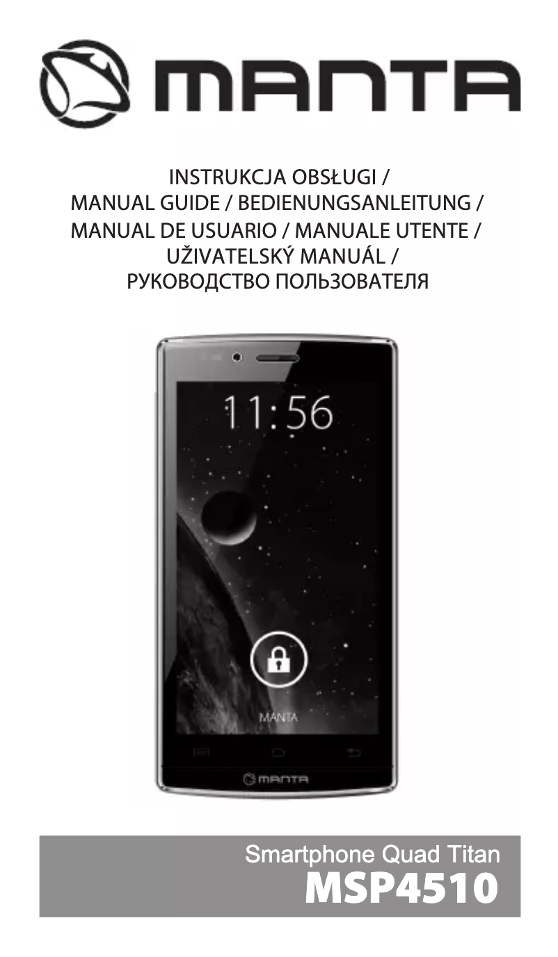 Page 1 de la notice Manuel utilisateur Manta MSP4510