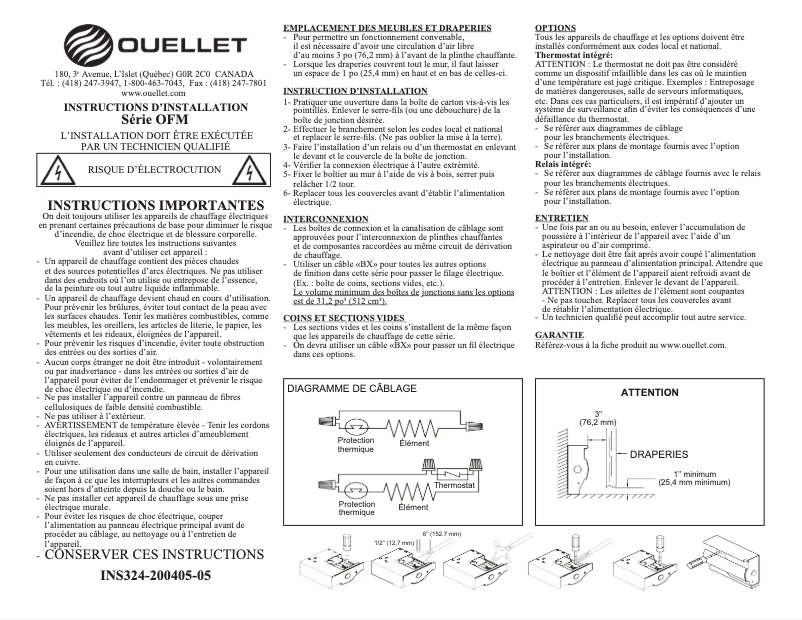 Página 1 del manual Manual de usuario Ouellet OFM0508BL