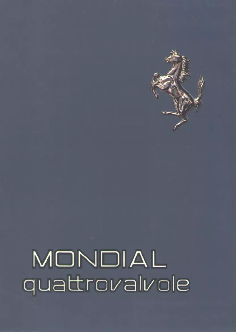Page n°1 - Manuel utilisateur Ferrari Mondial Quatrrovalvole (1982)