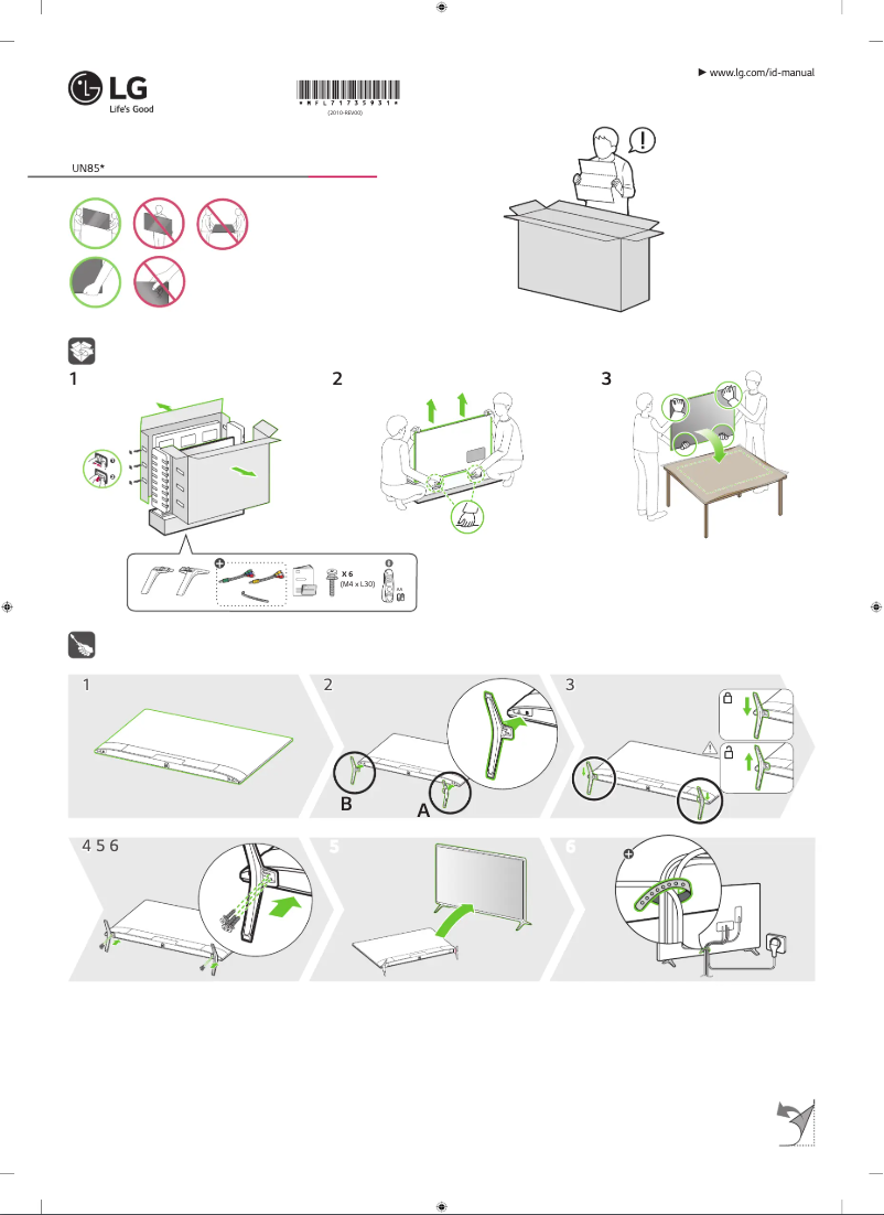 Página 1 del manual Manual de usuario LG 86UN851C0ZA