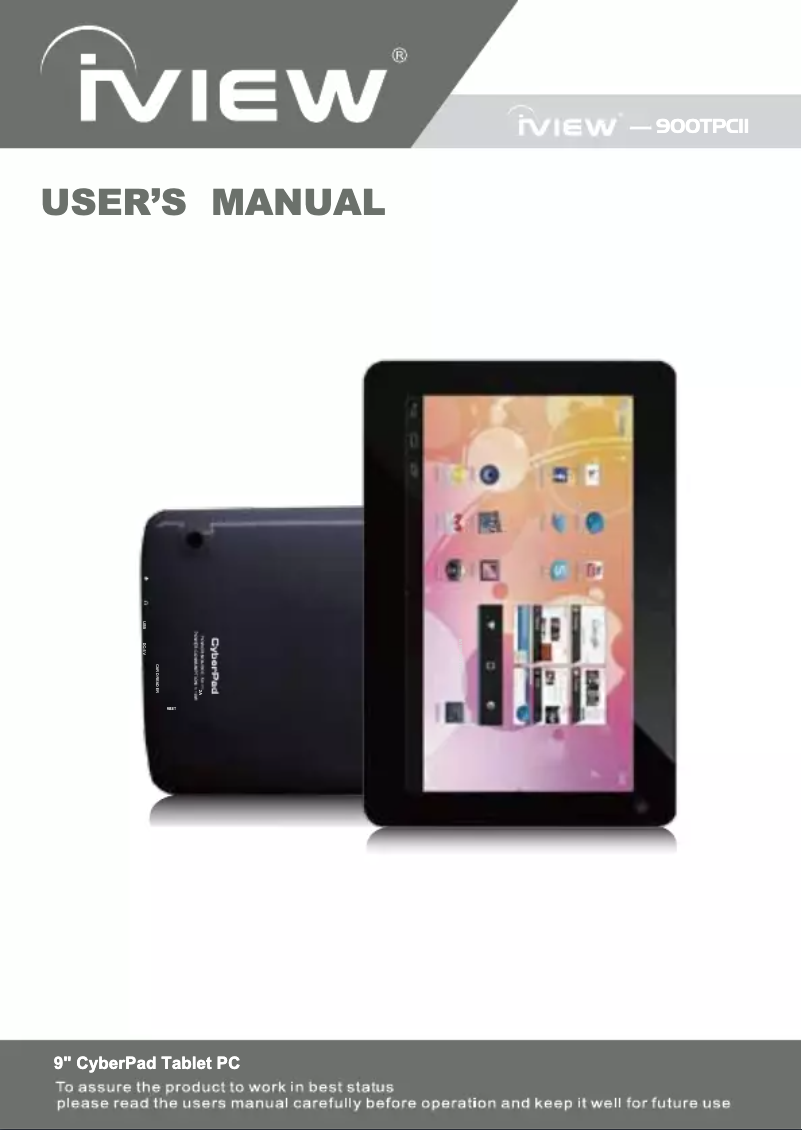 Página 1 del manual Manual de usuario IVIEW CyberPad 900TPCII
