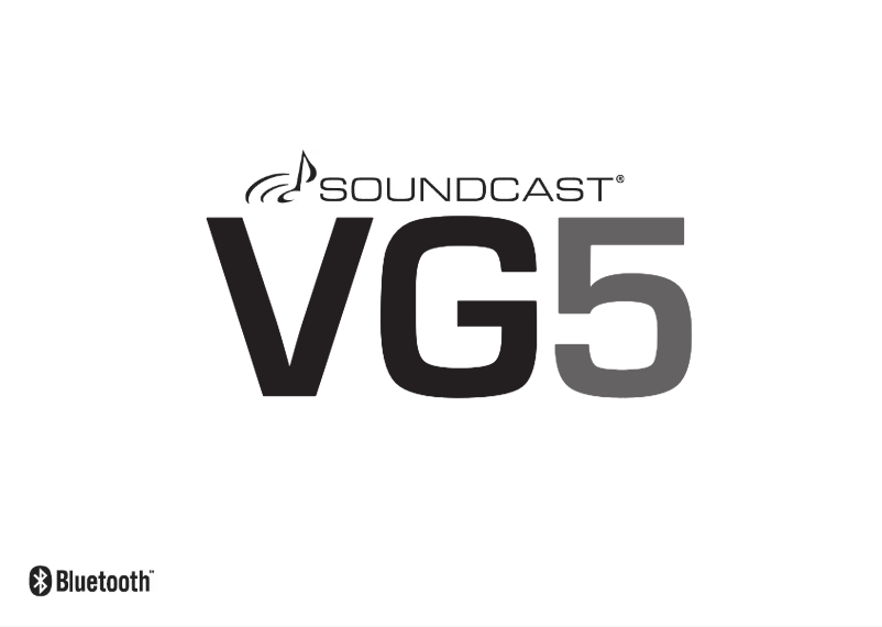Page 1 of the manual User Manual SoundCast VG5
