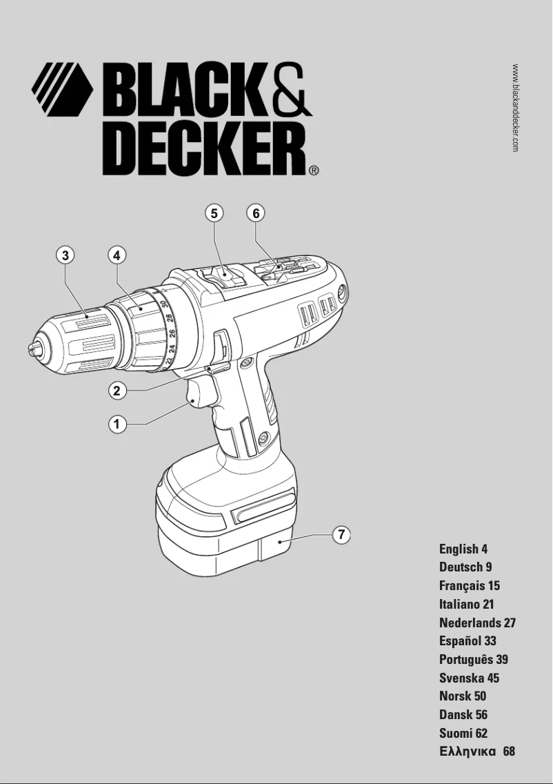 Page 1 de la notice Manuel utilisateur Black & Decker HP146F3