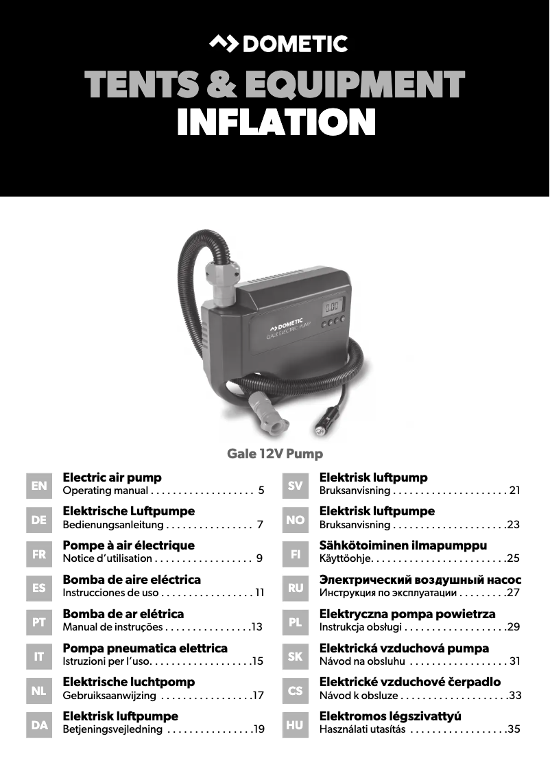 Page 1 de la notice Manuel utilisateur Dometic Gale 12V Pump