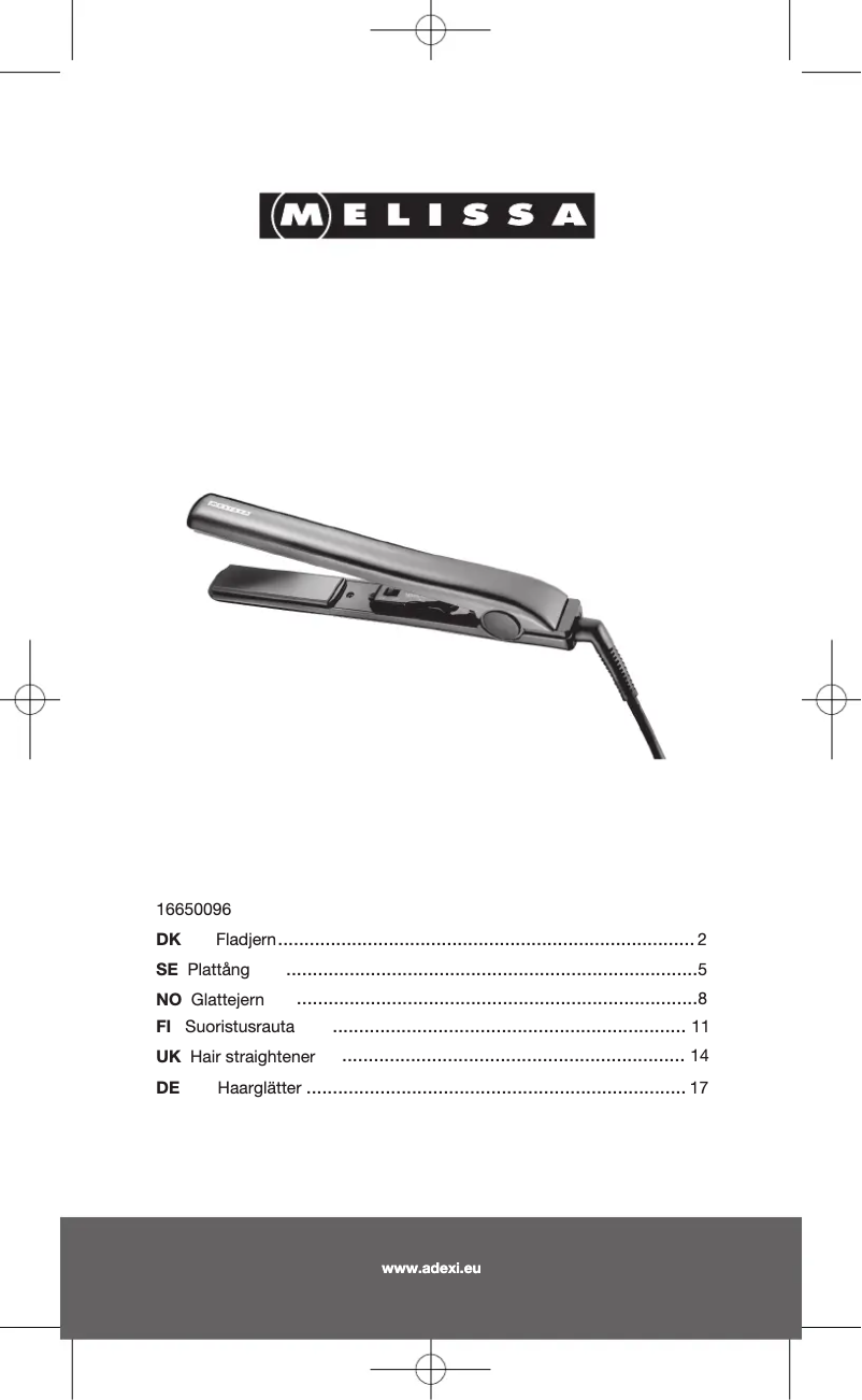 Image de la première page du manuel de l'appareil 16650096
