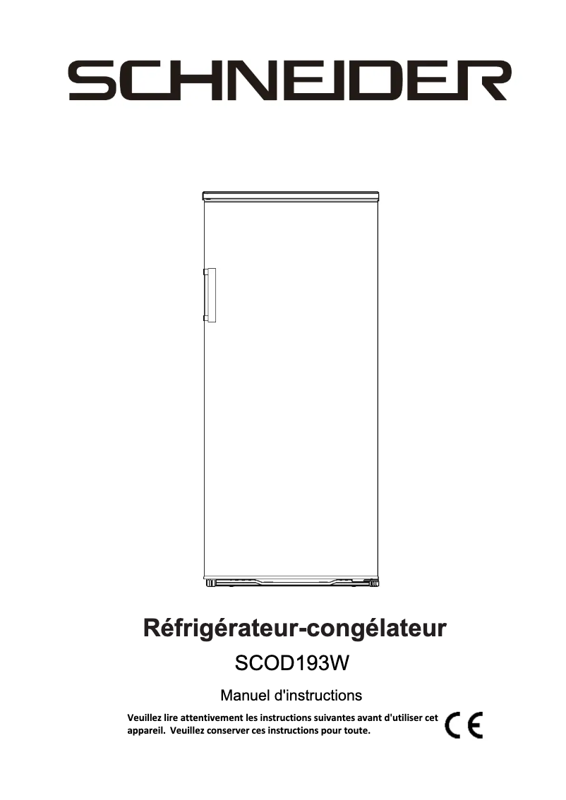 Image de la première page du manuel de l'appareil SCOD193W
