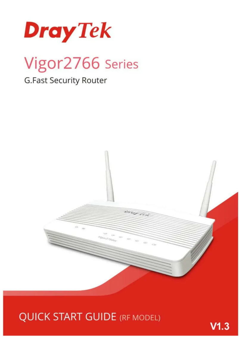 Page n°1 - Guide de démarrage rapide Draytek Vigor 2766ax