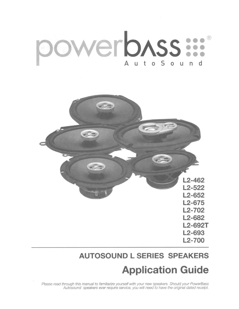 Page 1 de la notice Manuel utilisateur PowerBass L2-675