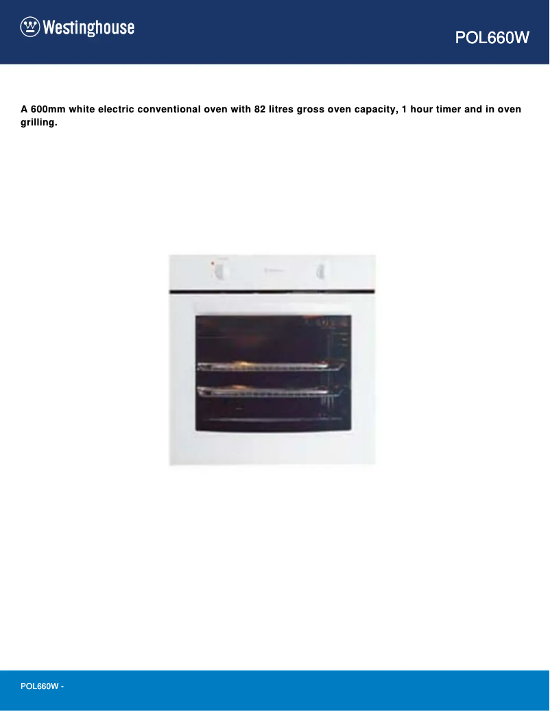 Image de la première page du manuel de l'appareil POL660W