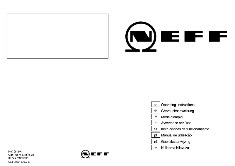 Page 1 de la notice Manuel utilisateur Neff T25T4N0