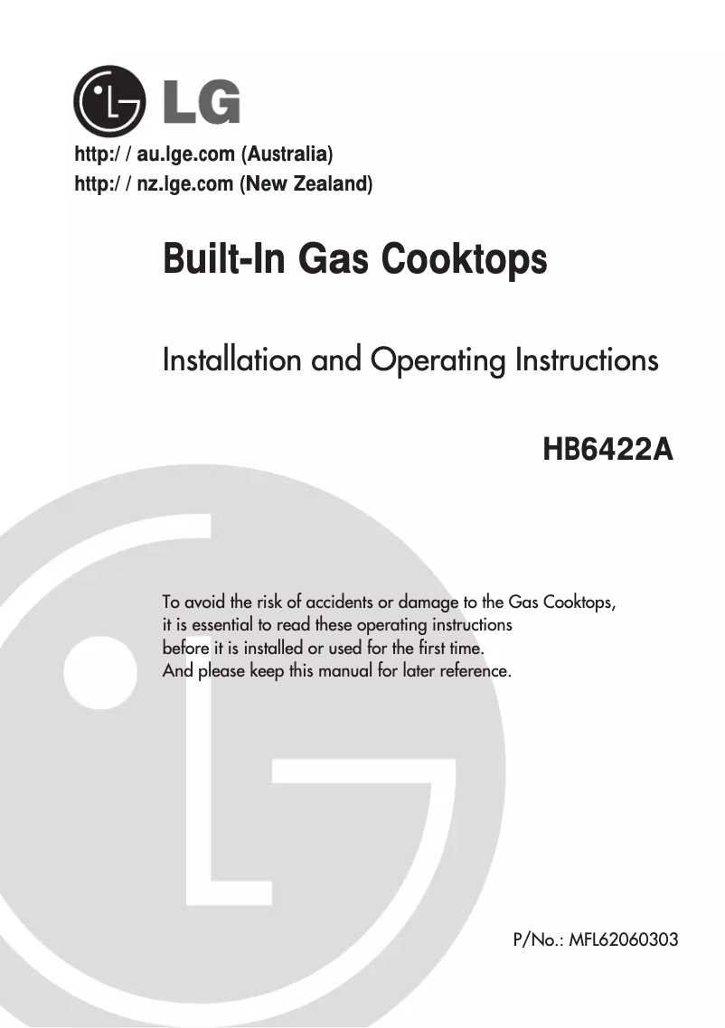 Page n°1 - Manuel utilisateur LG HB6422A