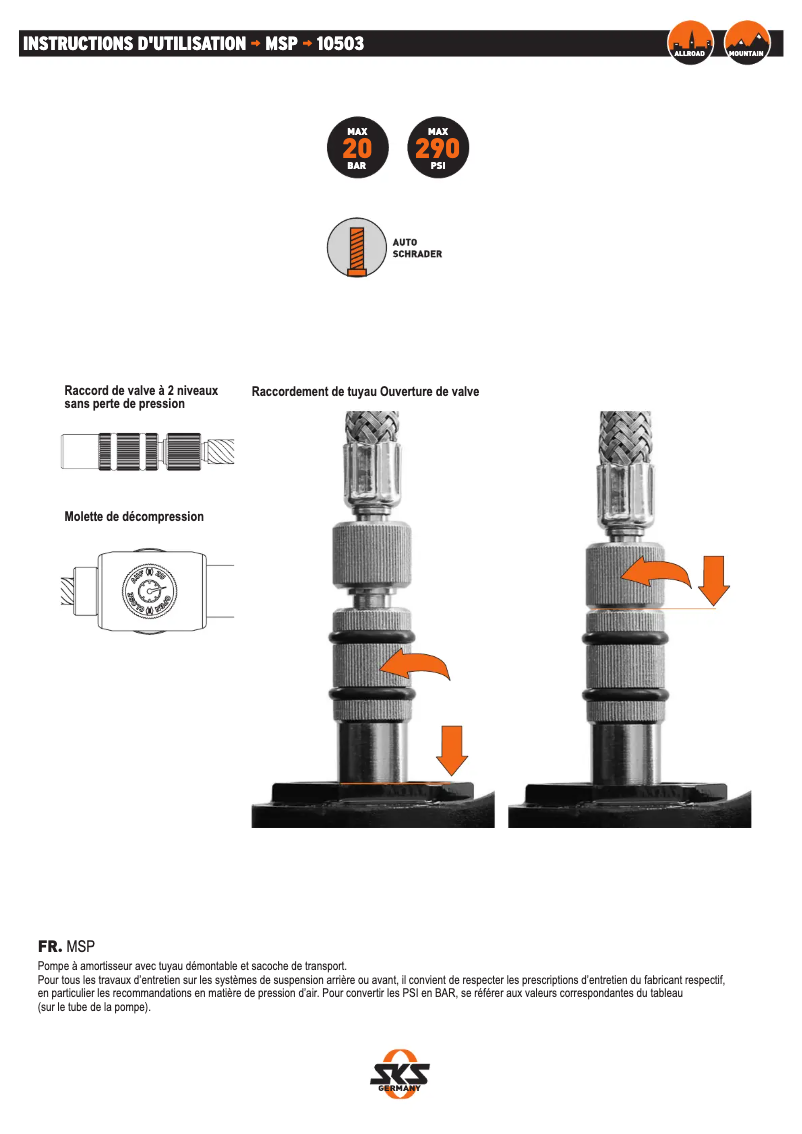 Page n°1 - Manuel utilisateur SKS MSP