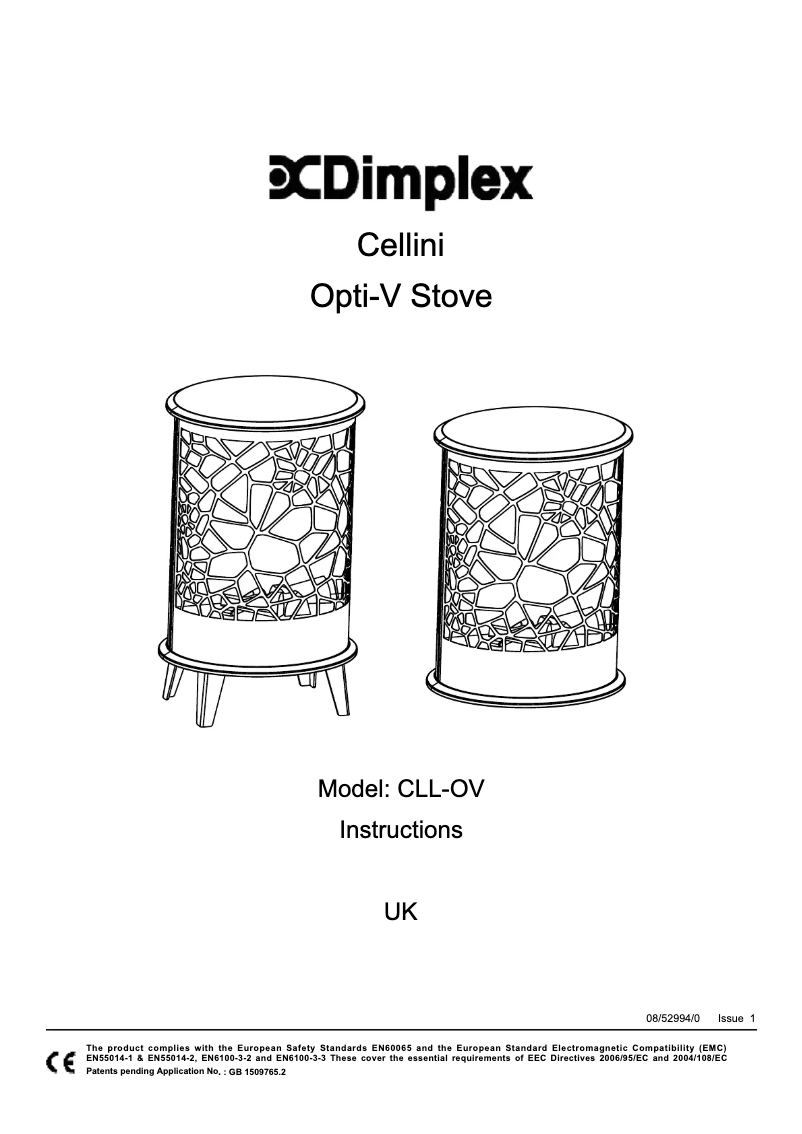 Page n°1 - Manuel utilisateur Dimplex Opti-V CLL-OV